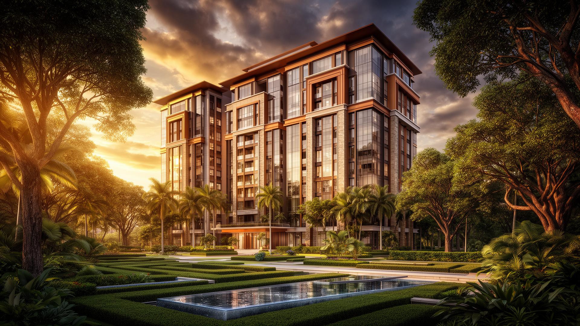 Thomson Reserve architectural rendering — luxury condominium towers amid lush greenery in Singapore District 20